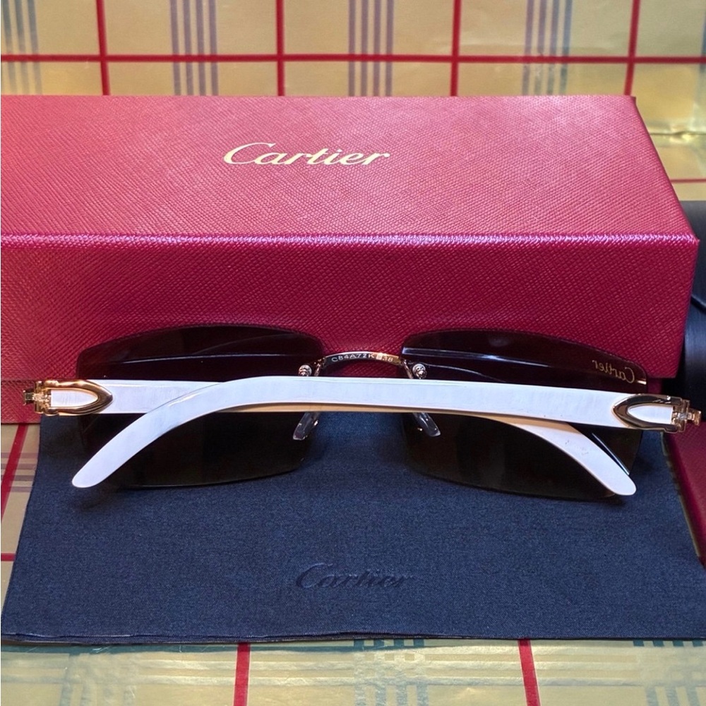 Cartier Unisex Buffalo Horn Sunglasses - Picture 5 of 5